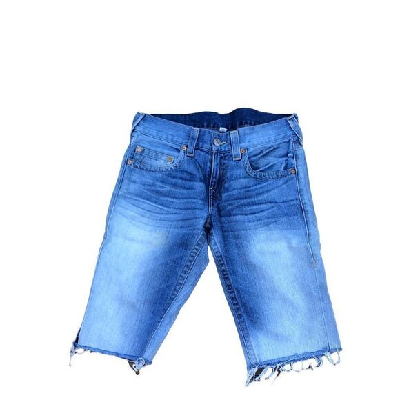 True Religion Jean Shorts Size 30 STRAIGHT Blue - Picture 4 of 9